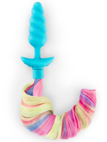 B-VIBE Unicorn Vibrating Butt Plug Set - JOUJOU