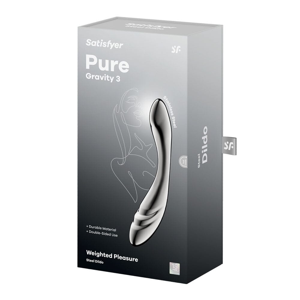 Satisfyer Pure Gravity 3 Stainless steel Dildo - joujou.com.au