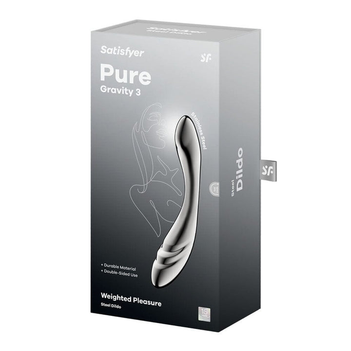 Satisfyer Pure Gravity 3 Stainless steel Dildo - joujou.com.au