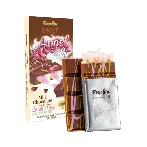 Angel Hair Chocolate - Milk Chocolate, Pistachio & Fairy Floss - joujou.com.au