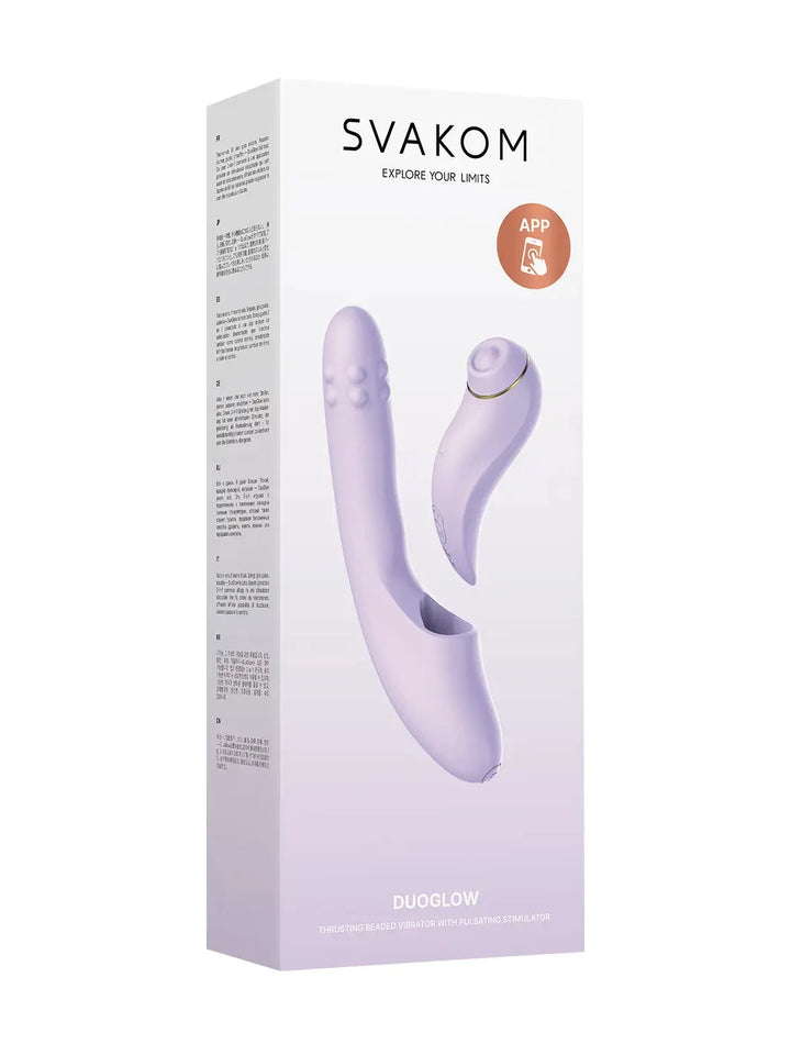 Svakom Duoglow Thrusting Vibrator With Pulsating Stimulator - joujou.com.au
