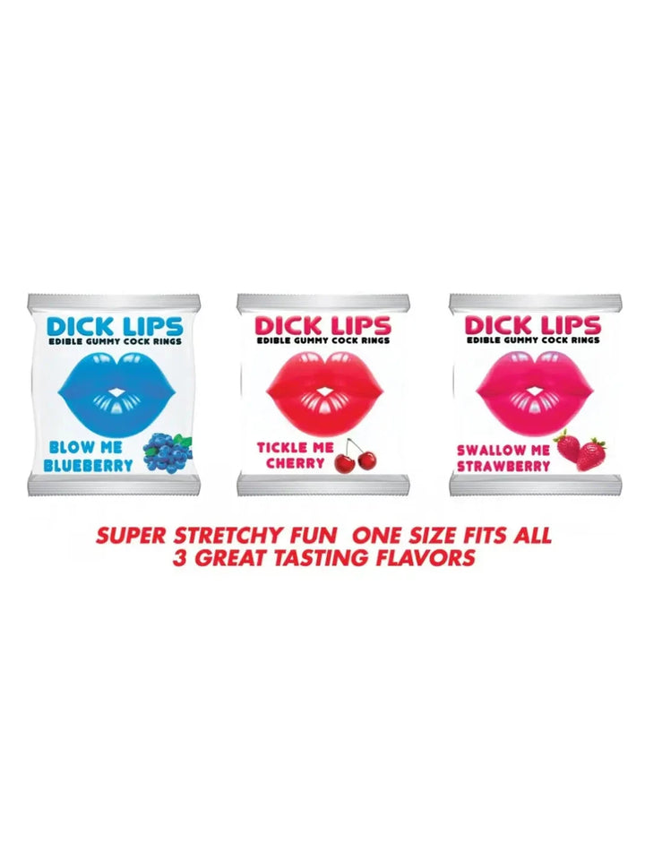 Dicklips Gummy Cock Rings - joujou.com.au