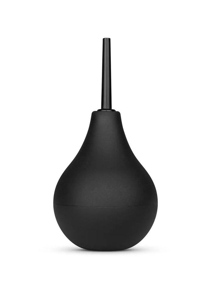 Nexus Anal Douche in black main view showing the rounded bulb and slim cleansing nozzle.