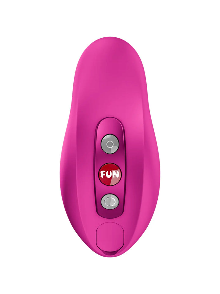 FUN FACTORY Allure in pink front view with smooth silicone finish and easy-to-use control buttons.