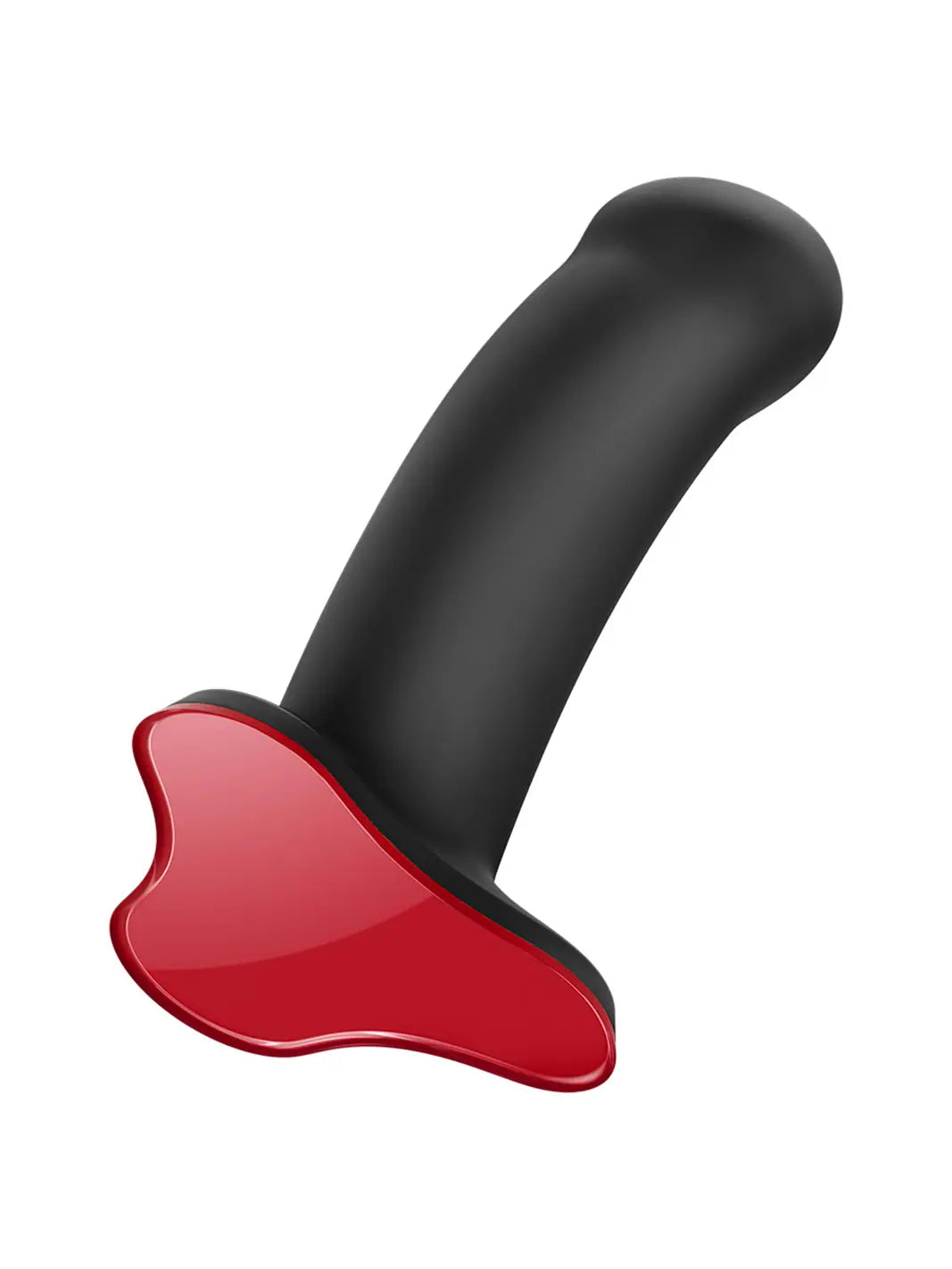FUN FACTORY Amor in black side angle highlighting the curved silhouette and flared base.