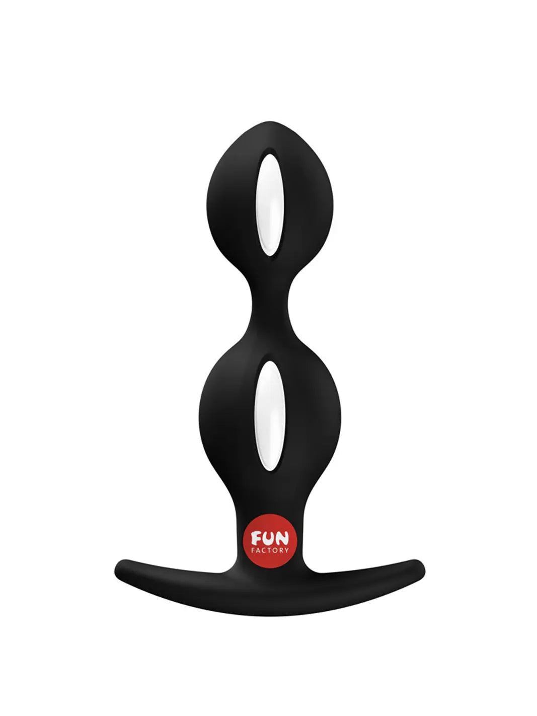 FUN FACTORY B BALLS DUO black weighted anal beads with secure flared base