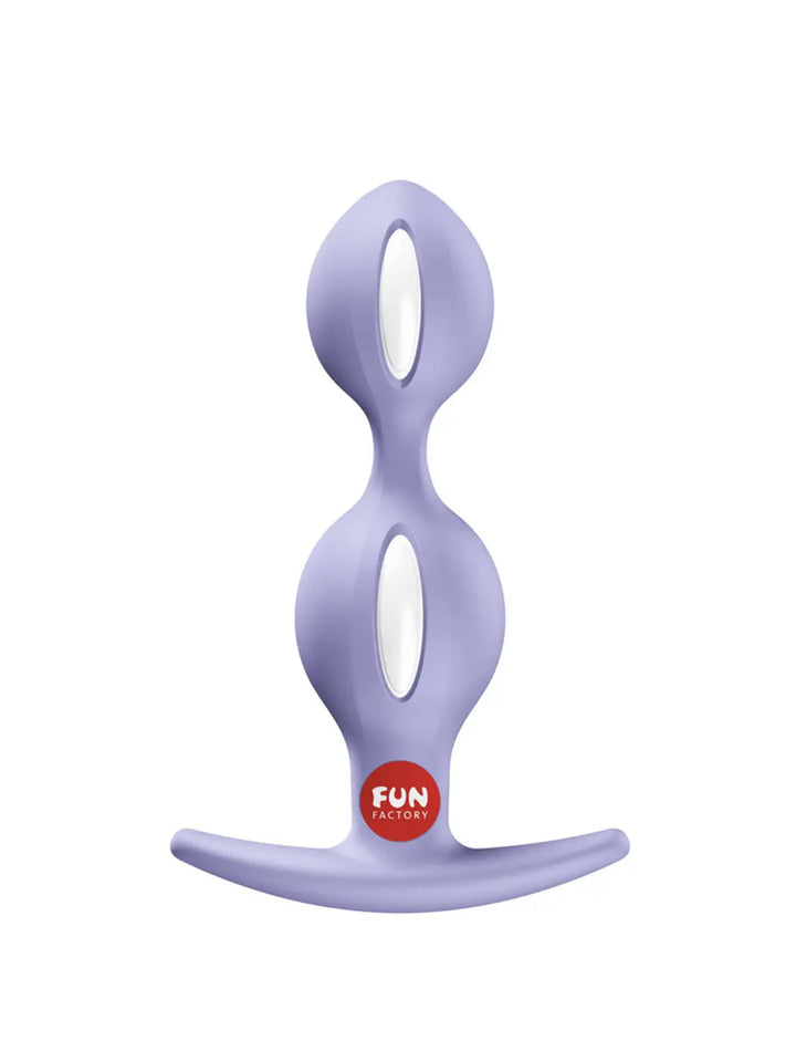 FUN FACTORY B BALLS DUO purple weighted anal beads with secure flared base
