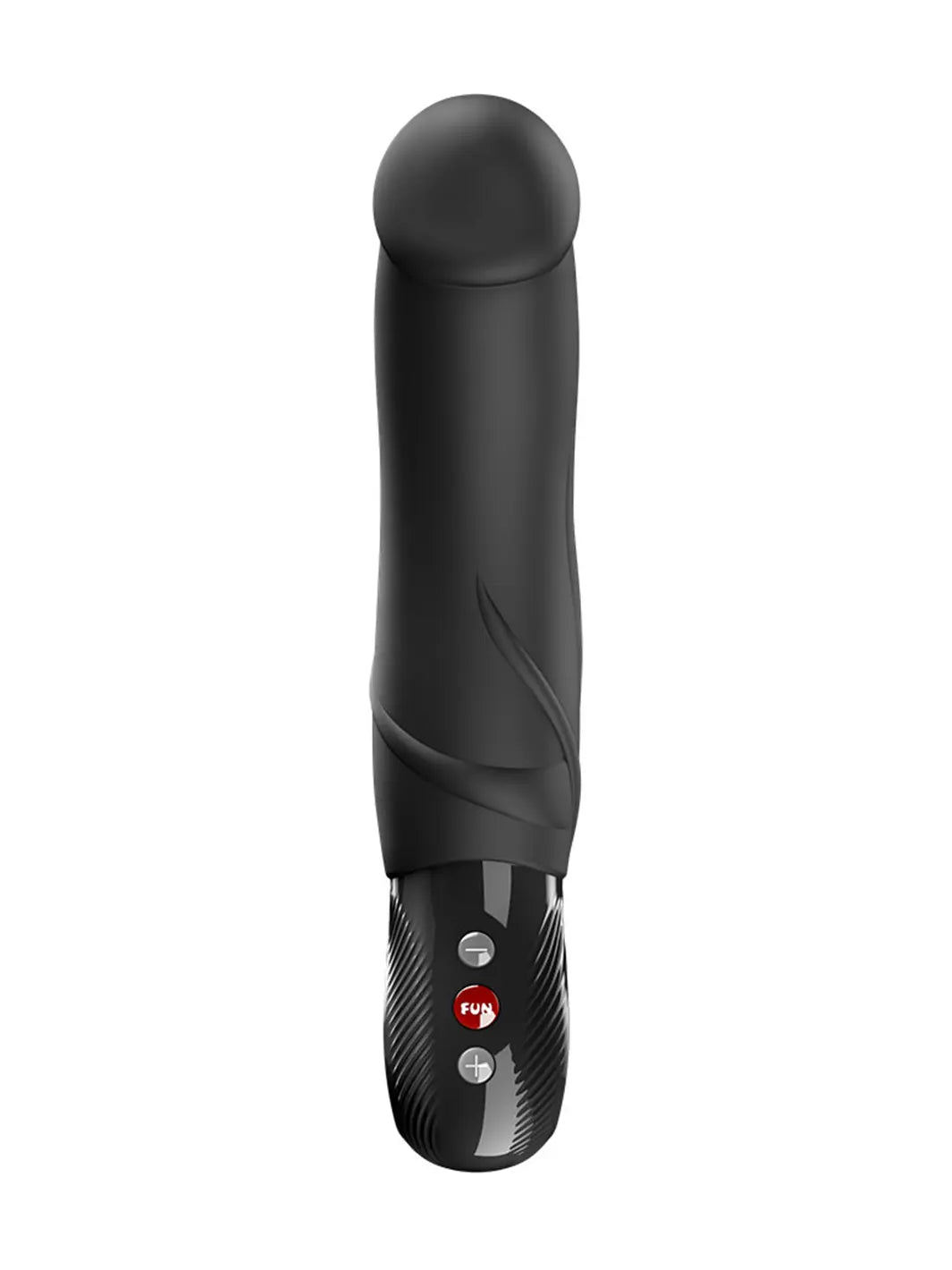 Fun Factory BIG BOSS Black vibrator side profile showing full shaft shape