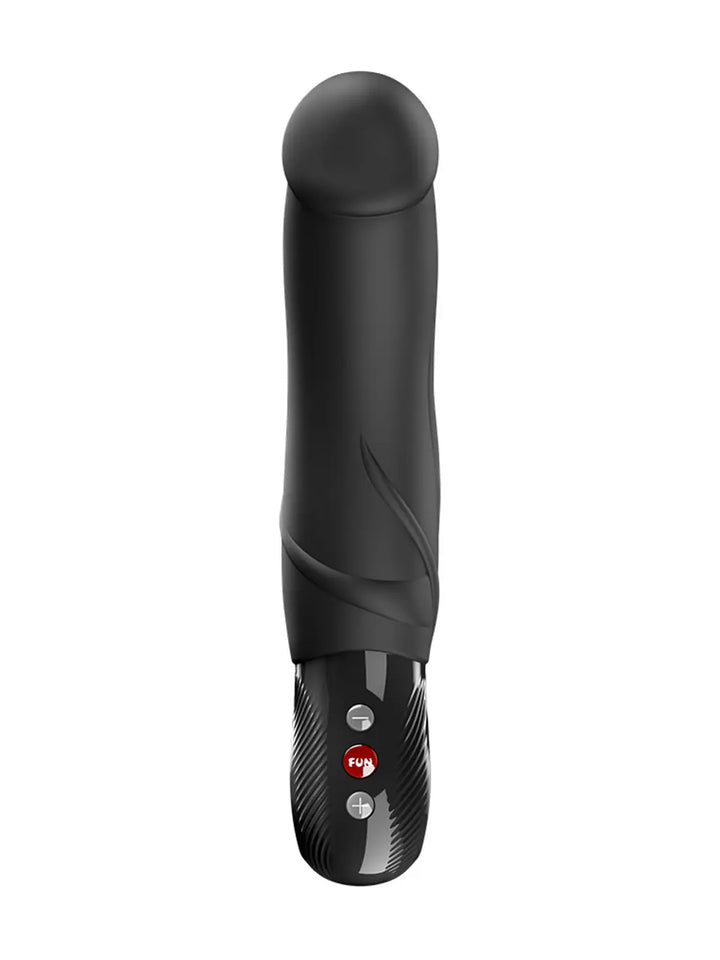 Fun Factory BIG BOSS Black vibrator side profile showing full shaft shape