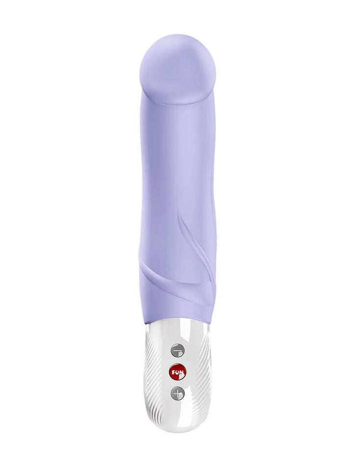 Fun Factory BIG BOSS Purple vibrator close-up showing tip and control base