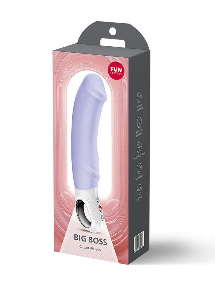 Fun Factory BIG BOSS Purple vibrator retail box front packaging