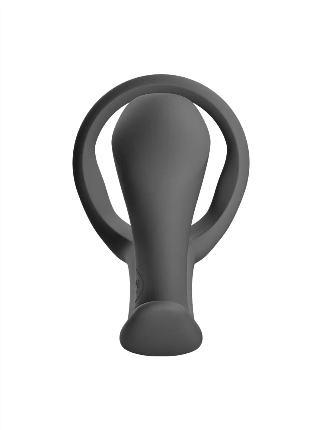 FUN FACTORY Bootie Ring in black front view with ergonomic curved shape and easy-grip ring design.