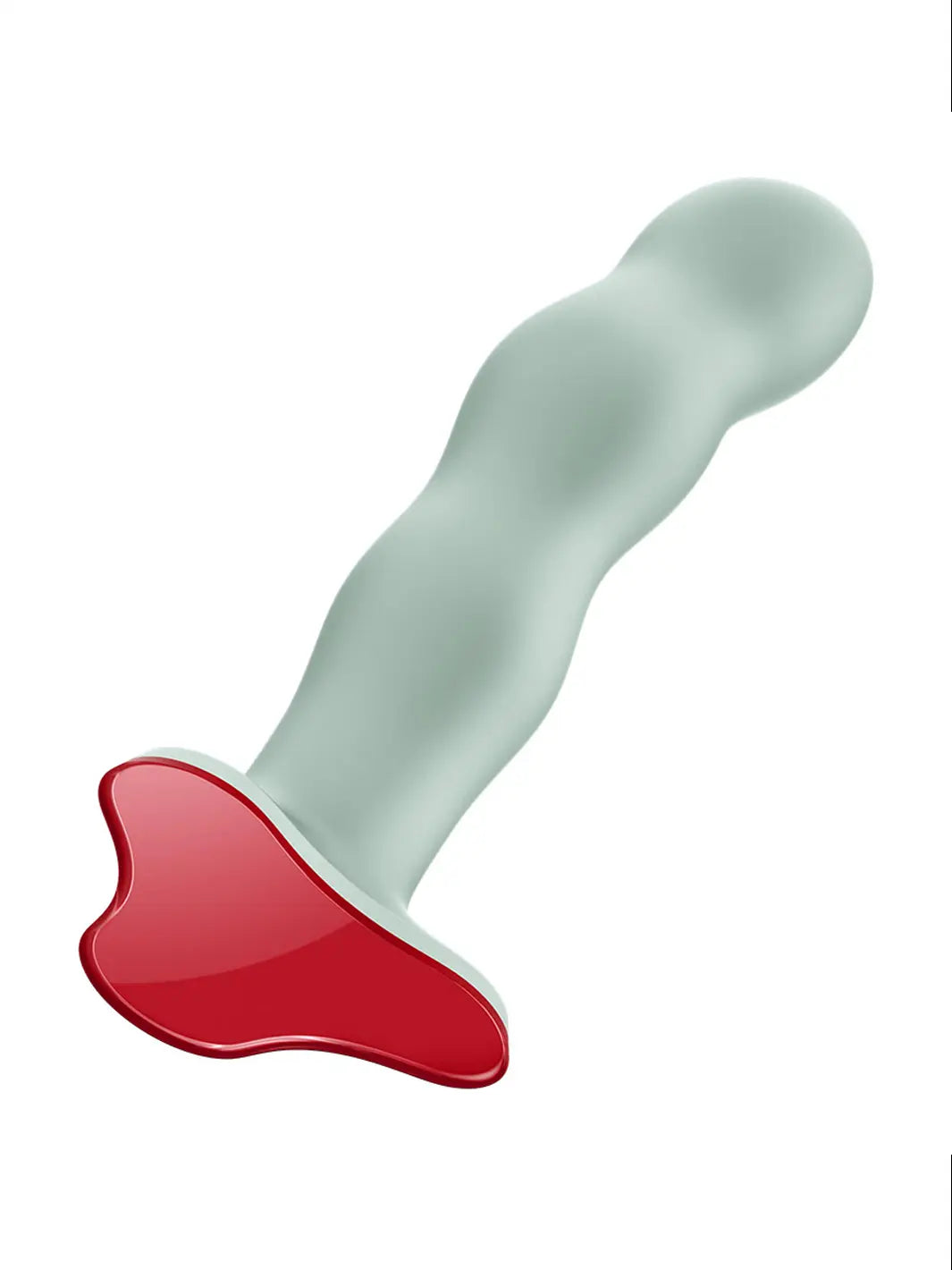 Front view of the FUN FACTORY Bouncer vibro ball silicone dildo in green
