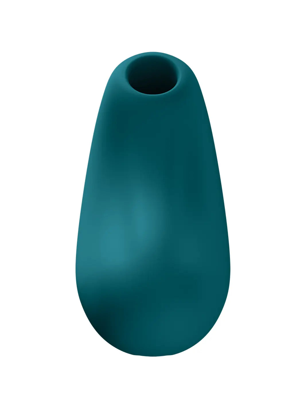 FUN FACTORY Cherie in teal top view highlighting the soft curved body and opening detail.