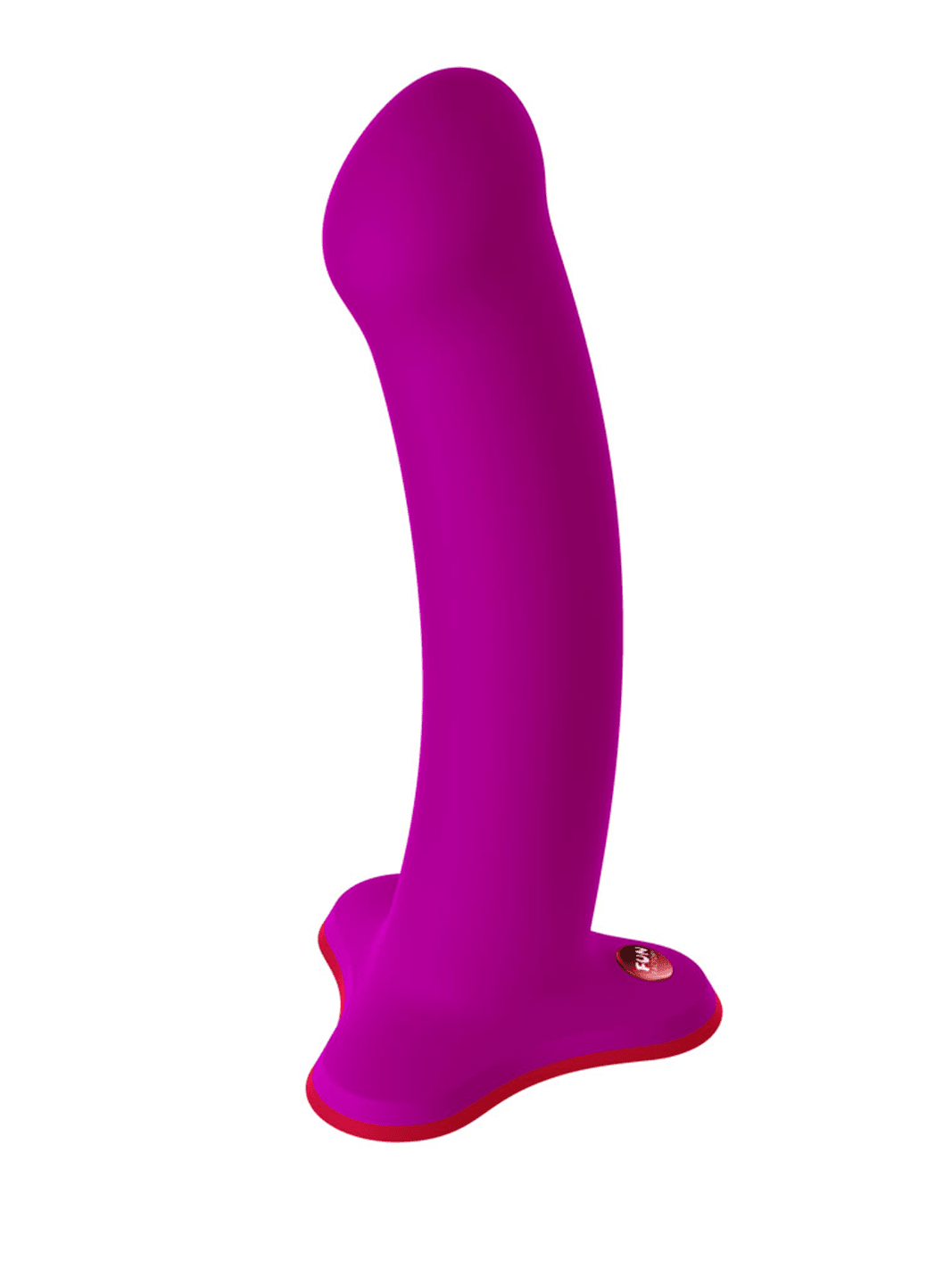 FUN FACTORY Magnum in magenta side angle with smooth curved shape and sculpted base.