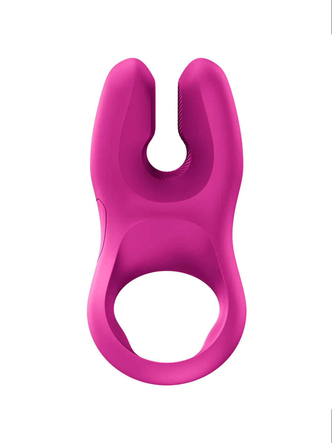 FUN FACTORY NOS Pro in magenta back view showing the flexible dual-tip design and open loop handle.