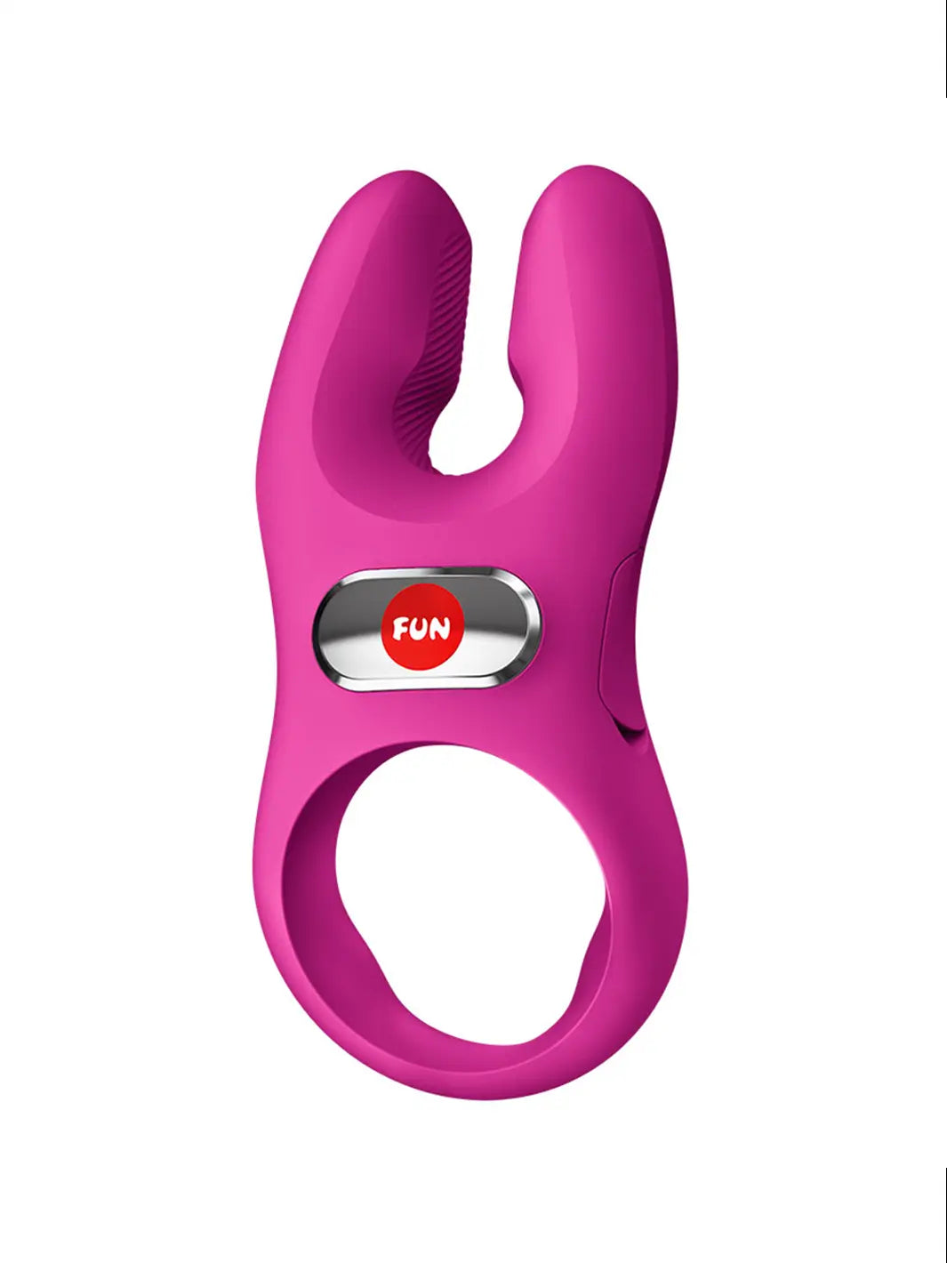 FUN FACTORY NOS Pro in magenta main view with flexible dual tips, control button and ergonomic loop handle.