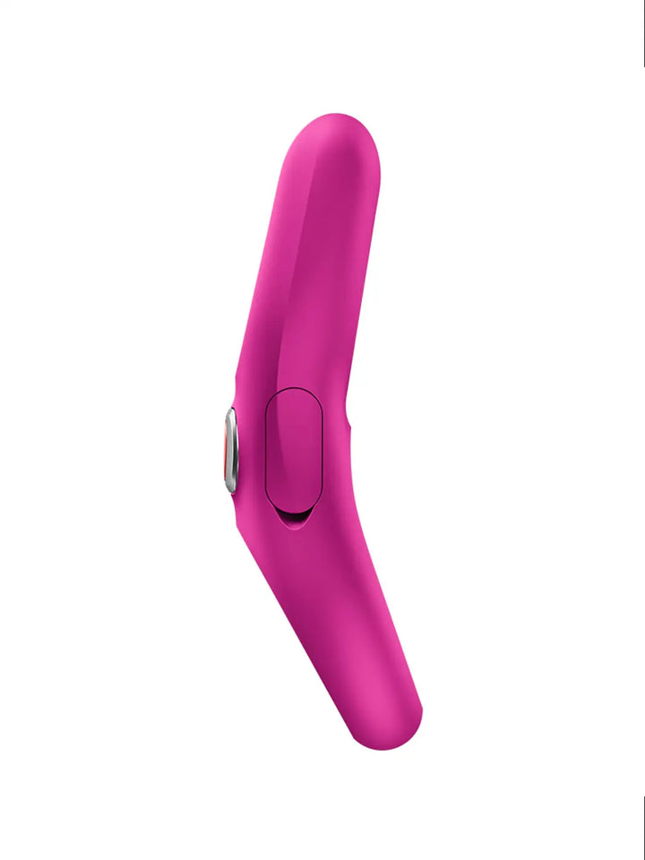 FUN FACTORY NOS Pro in magenta side profile showing the slim flexible shape.