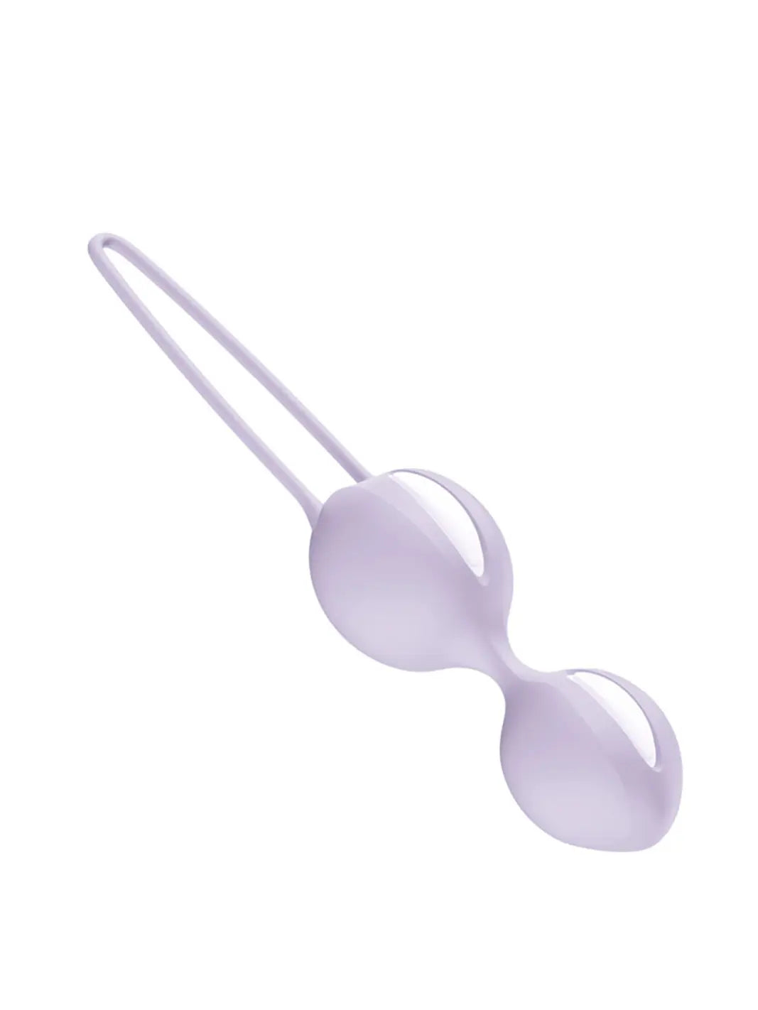 FUN FACTORY Smartballs Duo in purple side view highlighting the connected dual ball shape and loop.