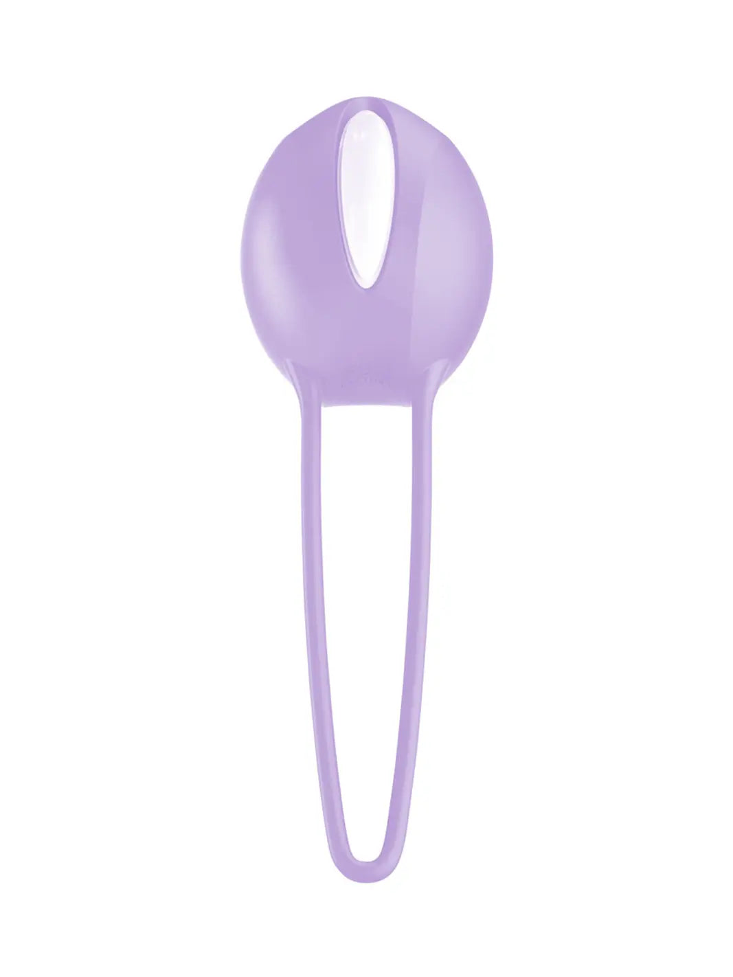 FUN FACTORY Smartballs Uno in purple front view with smooth silicone finish and flexible retrieval loop.