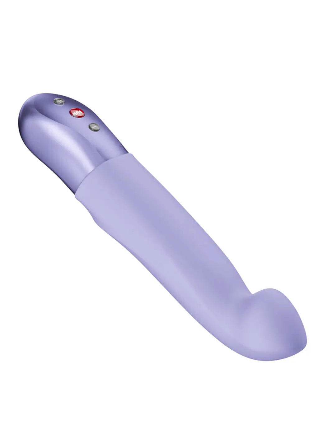 FUN FACTORY Stronic G in purple horizontal view showing the smooth curved body and control handle.