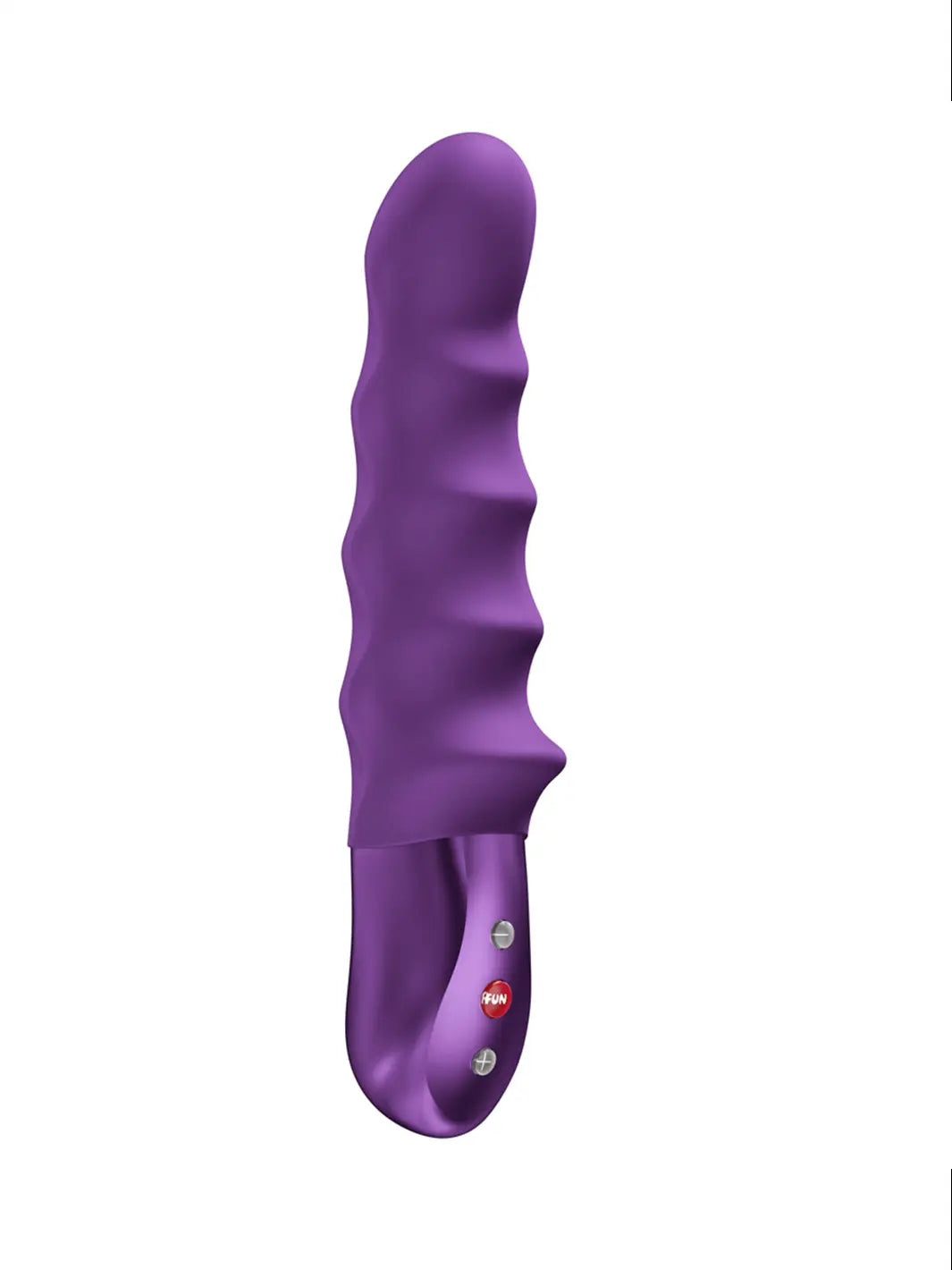 Side view of the FUN FACTORY Stronic Surf dark violet pulsating vibrator