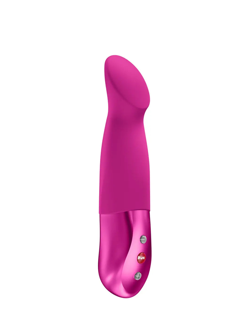FUN FACTORY Sundaze in magenta angled view showing the slim curved silicone design and ergonomic handle.