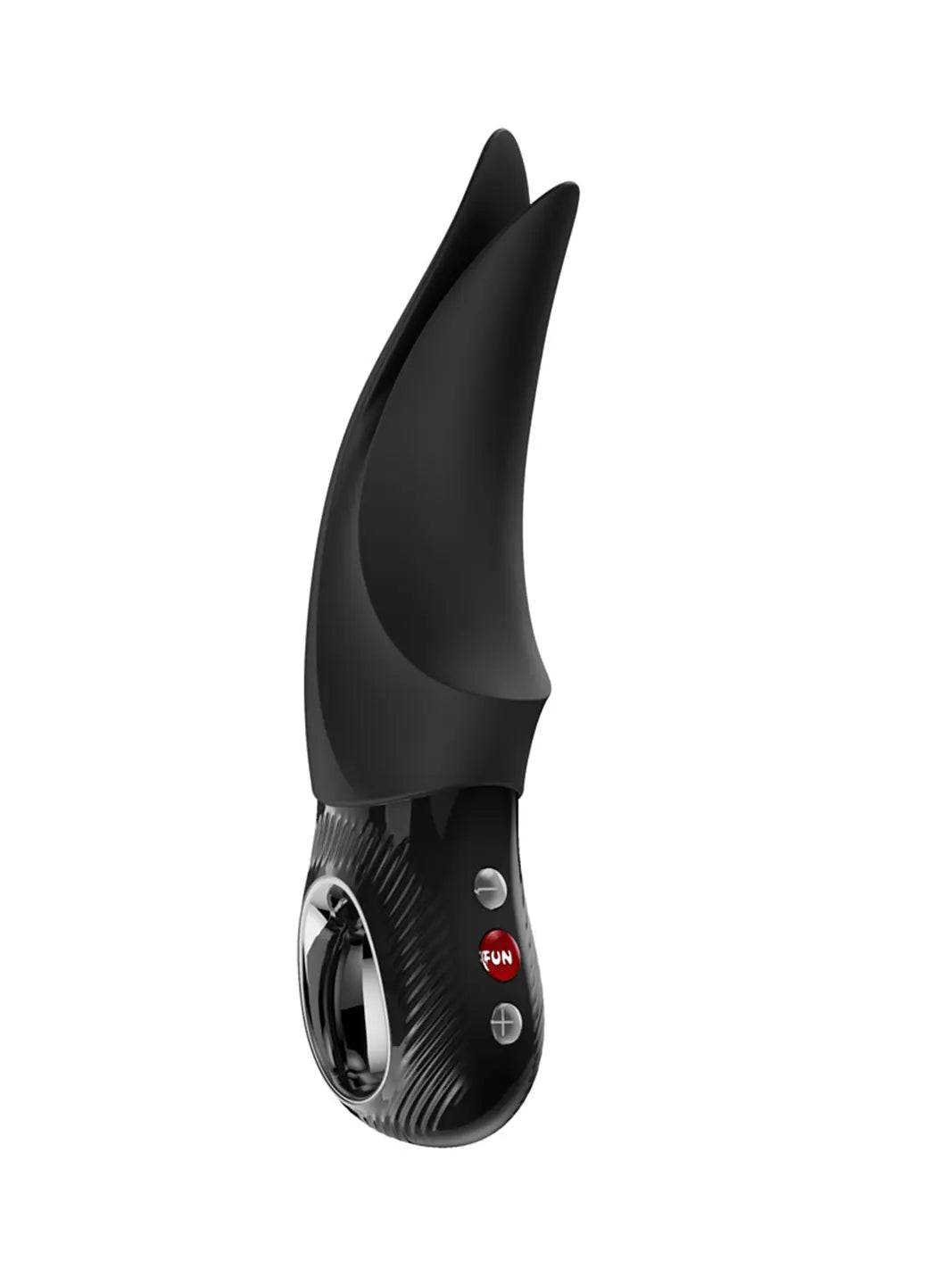 FUN FACTORY Volta in black angled view showing flexible dual-tip design and ergonomic handle.