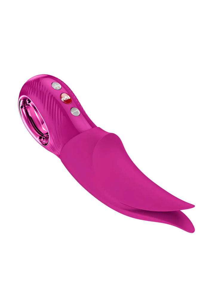 FUN FACTORY Volta in magenta side view highlighting the slim curved shape and precision tips.