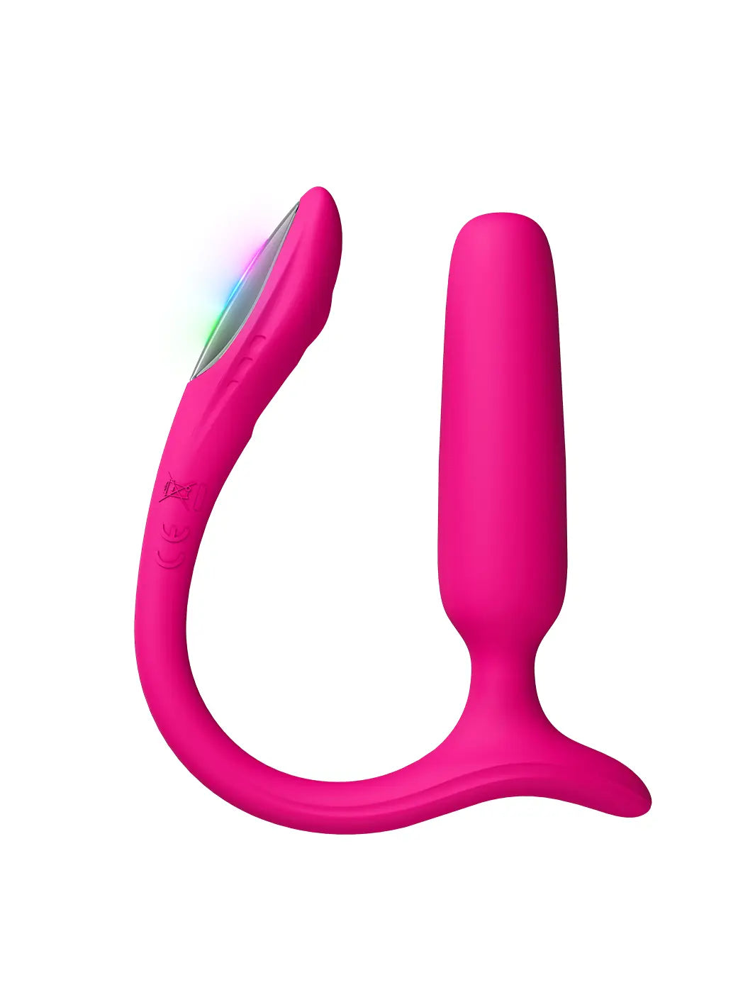 Side view of Lovense Lush Anal plug showing flexible neck and curved tip