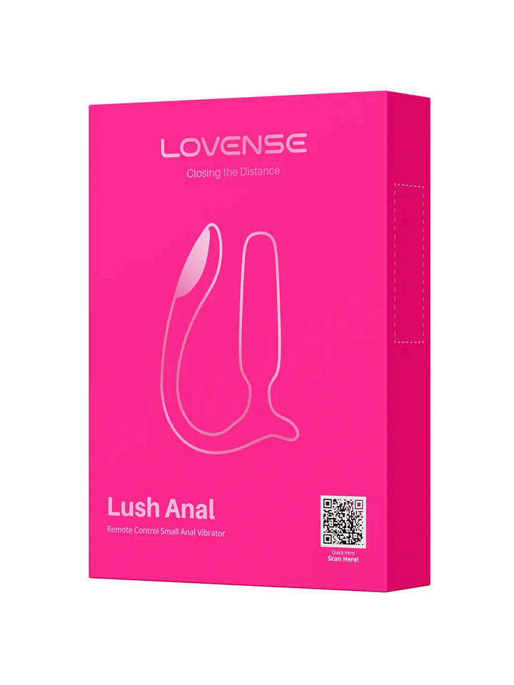 Lovense Lush Anal retail box front design in pink packaging
