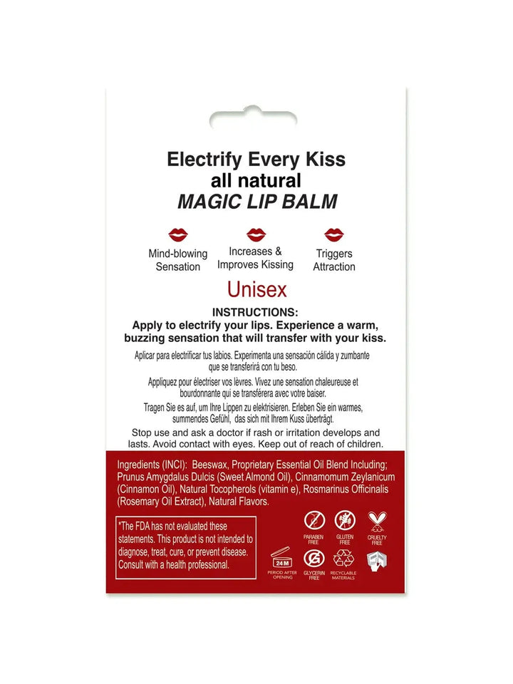 Back packaging showing Sensuva X on the Lips Cherry product information