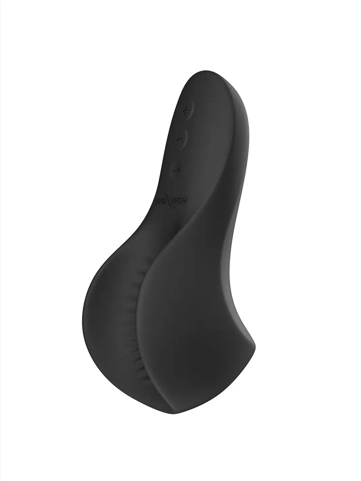 We-Vibe Shared Touch in black side view showing the curved ergonomic profile and smooth silicone finish.