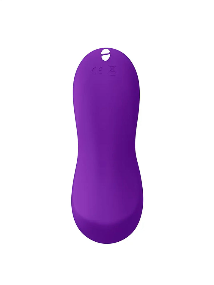 We-Vibe Shared Touch in purple front view showing compact shape and sleek silicone body.