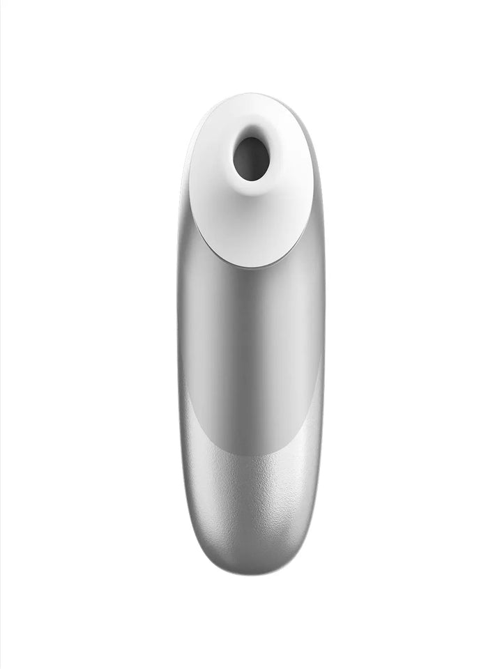 Womanizer Pro sage green top view showing the soft Pleasure Air opening.
