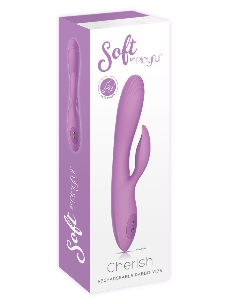 Soft by Playful Cherish - Rabbit Vibrator | joujou.com.au JOUJOU Soft by Playful Cherish - Rabbit Vibrator | joujou.com.au JOUJOU