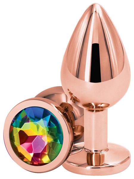 Rear Assets Rose Gold Medium Diamond Butt Plug