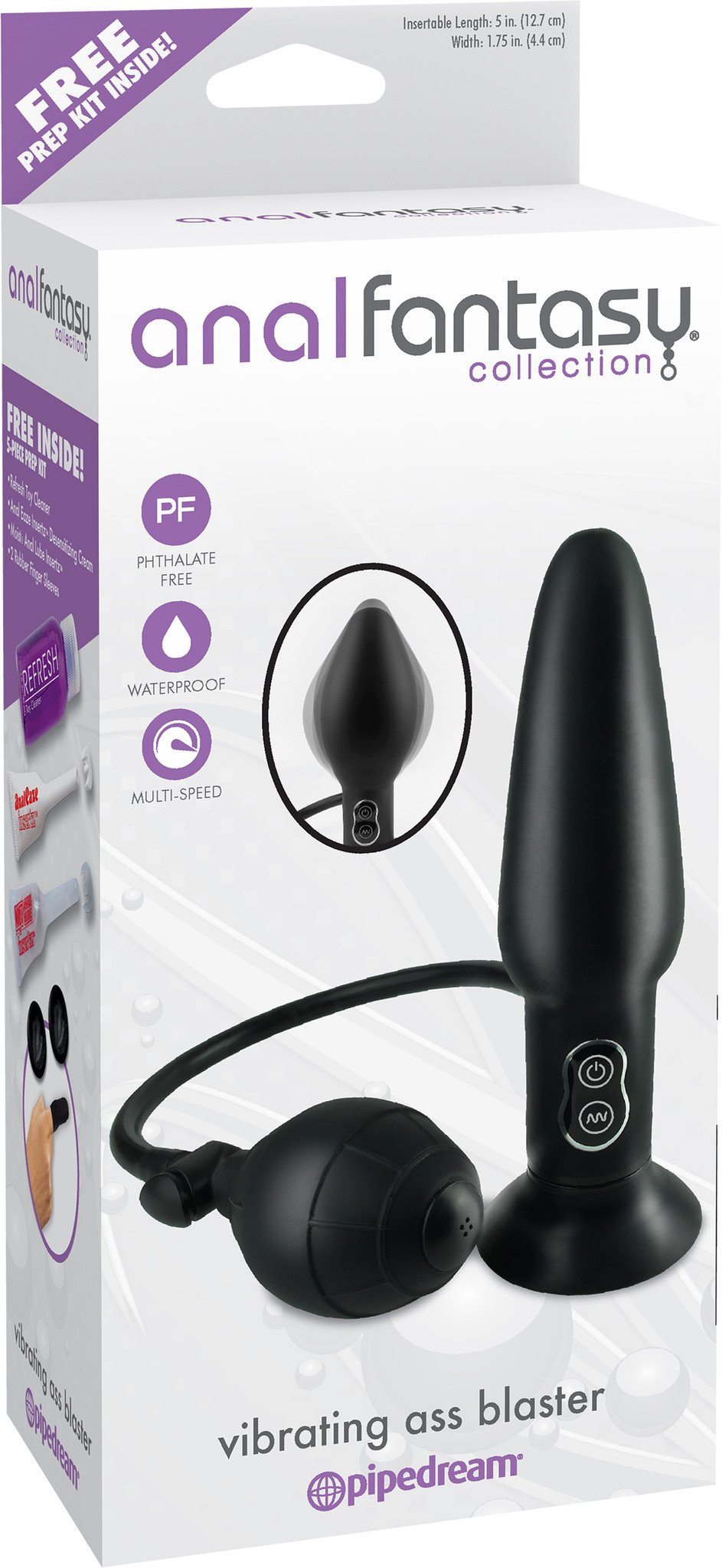 Anal Fantasy Collection Inflatable Ass Blaster VIBRATING BUTT PLUG JOUJOU Anal Fantasy Collection Inflatable Ass Blaster VIBRATING BUTT PLUG JOUJOU