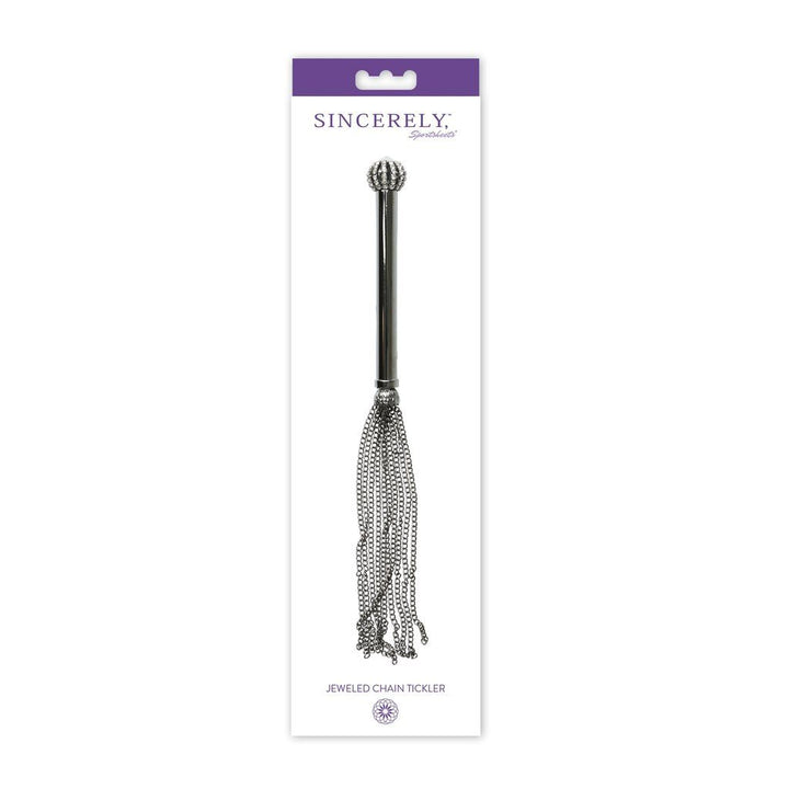 Sincerely Midnight Jewelled Chain Tickler - joujou.com.au