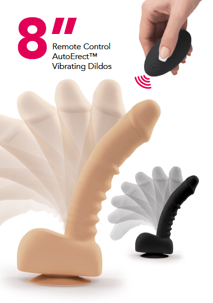UPRIZE RISING 8 INCH VIBRATING REALISTIC DILDO - joujou.com.au