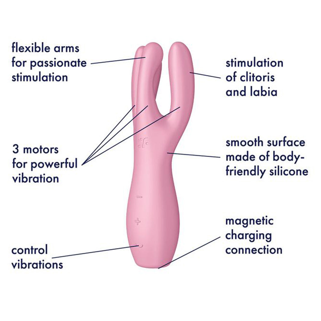 Satisfyer Threesome 3 Triple Head Stimulator JOUJOU Satisfyer Threesome 3 Triple Head Stimulator JOUJOU